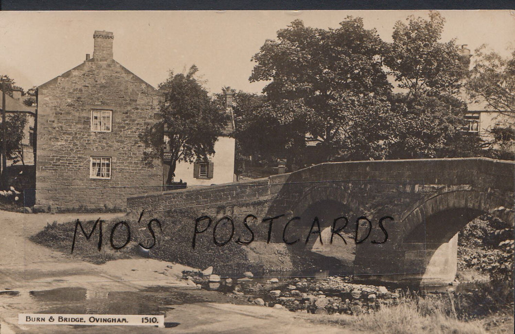 Northumberland Postcard - Burn & Bridge, Ovingham   MB1108