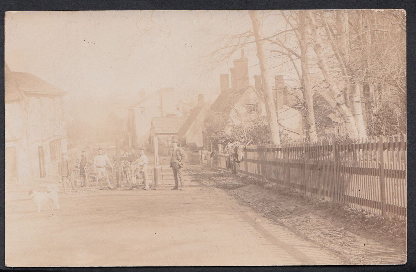 Unknown Village Location Postcard - Workers Repairing a Road? -Where Please A577