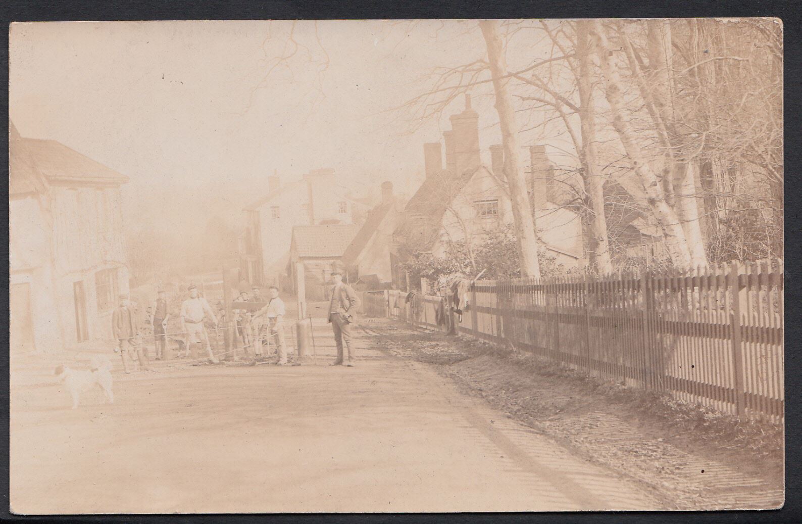 Unknown Village Location Postcard - Workers Repairing a Road? -Where Please A577