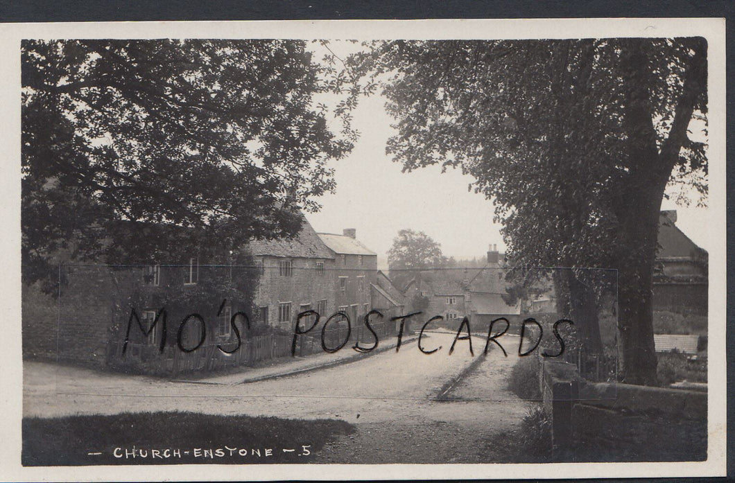 Oxfordshire Postcard - Church, Street View in Enstone   MB1994