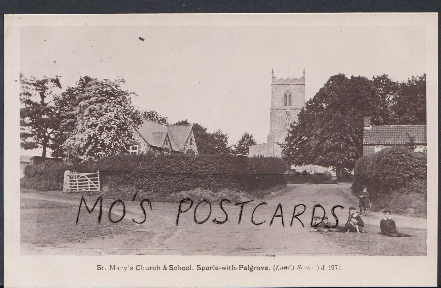 Norfolk Postcard - St Mary's Church & School, Sporle-With-Palgrave   RT243