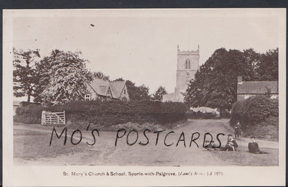 Norfolk Postcard - St Mary's Church & School, Sporle-With-Palgrave   RT243