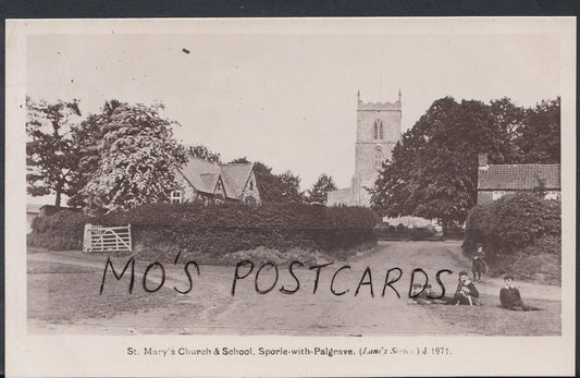 Norfolk Postcard - St Mary's Church & School, Sporle-With-Palgrave   RT243