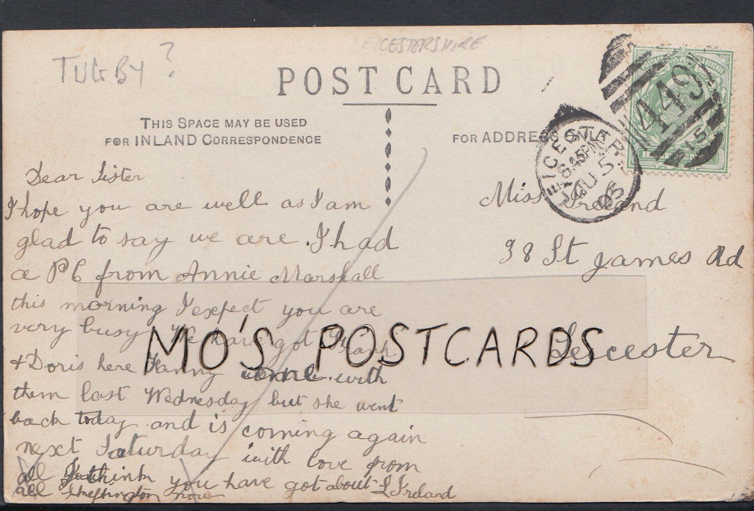 Leicestershire Postcard - Main Street, Skeffington A4513