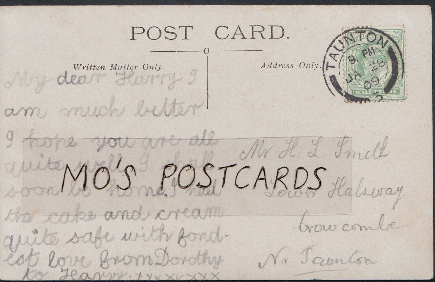 Somerset Postcard - The Cottage, Crowcombe   A3768