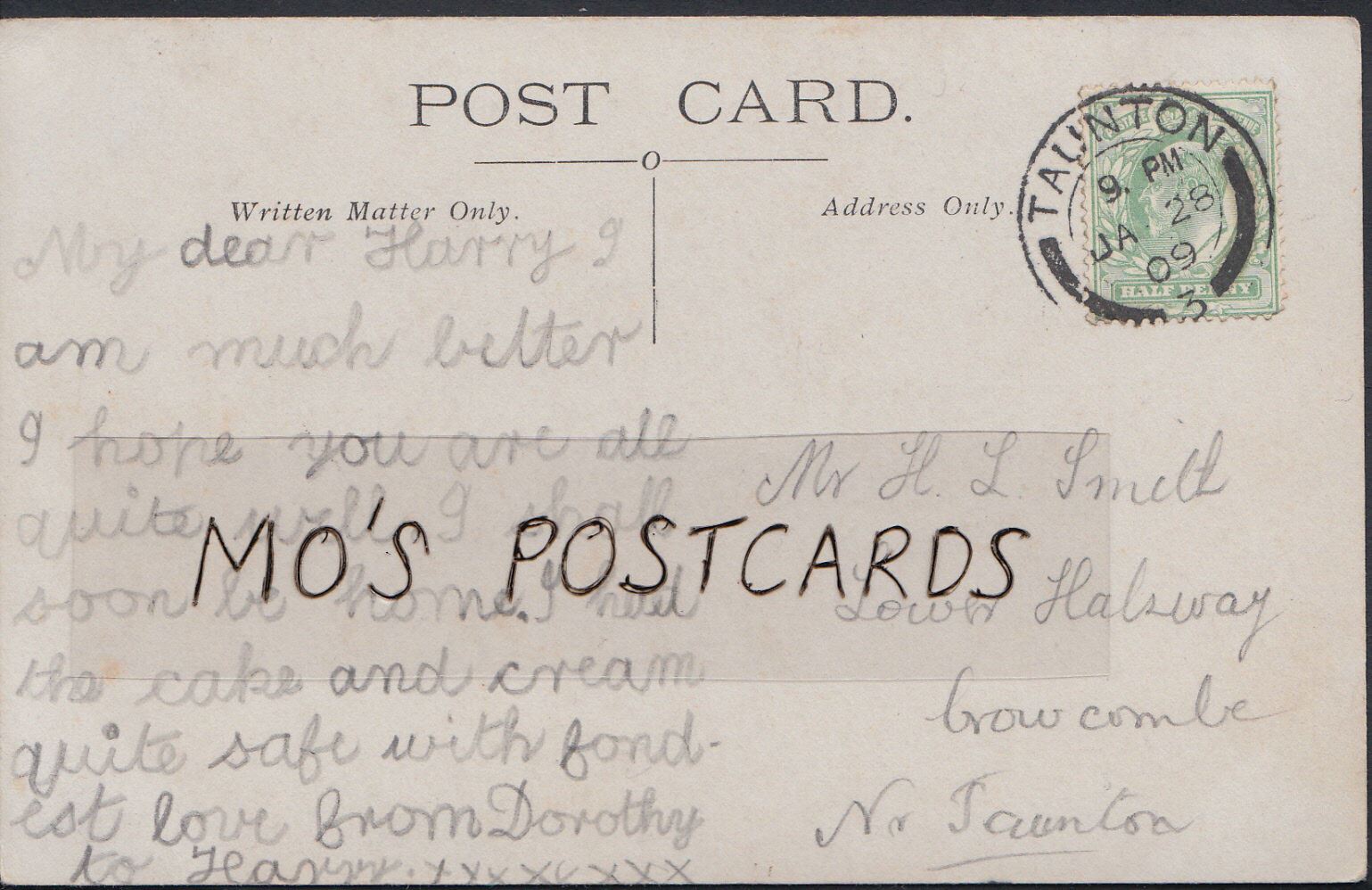 Somerset Postcard - The Cottage, Crowcombe   A3768