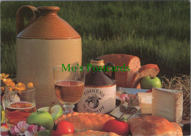 Food & Drink Postcard - Picnic - Scrumpy Cider, Bread, Cheese, Fruit RR13720