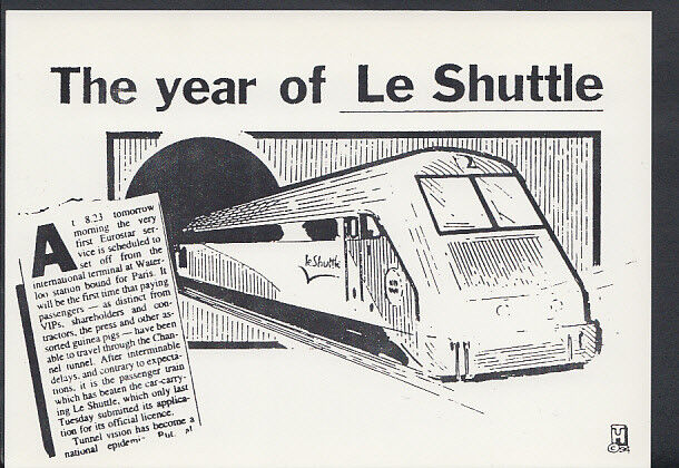 Headline Postcard - Trains - Eurostar - The Year of Le Shuttle RR2652
