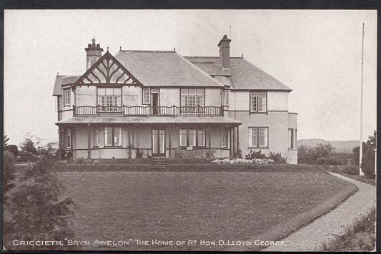 Wales Postcard - Criccieth - "Bryn Awelon", Home of Rt Hon D.LLoyd George MB2225