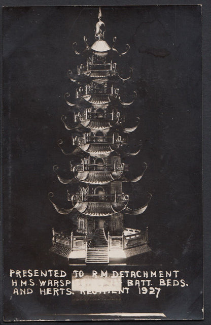 Military Postcard - Trophy Presented To R.M.Detachment, H.M.S Warspite  A9353