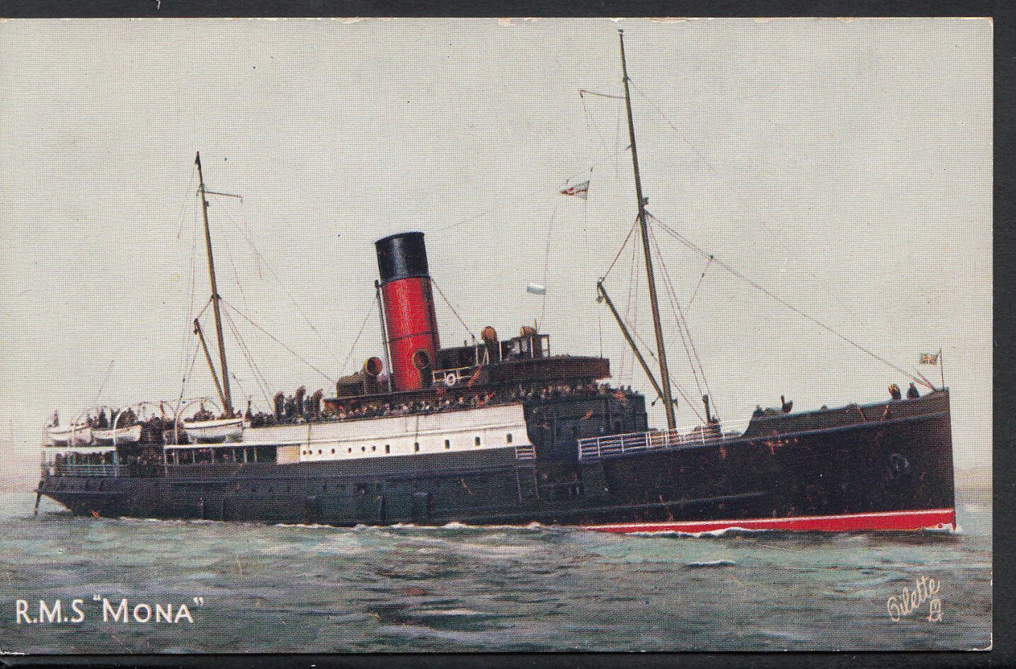 Shipping Transport Postcard - R.M.S. "Mona"   RT2317