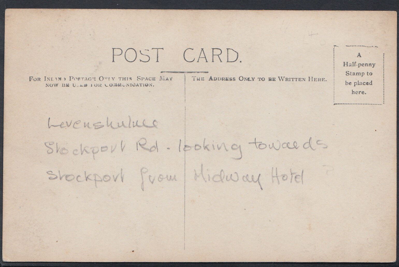 Lancashire Postcard - Stockport Road, Levenshulme  A8559