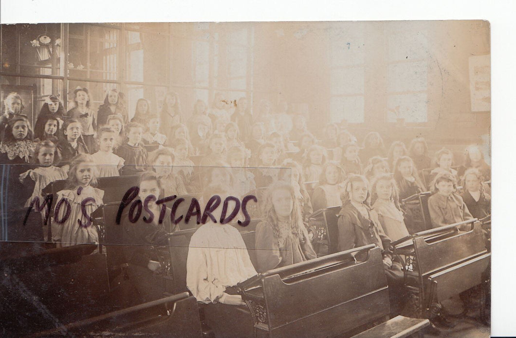 Lancashire Postcard - Rock Ferry School - Children in Classroom  A5091