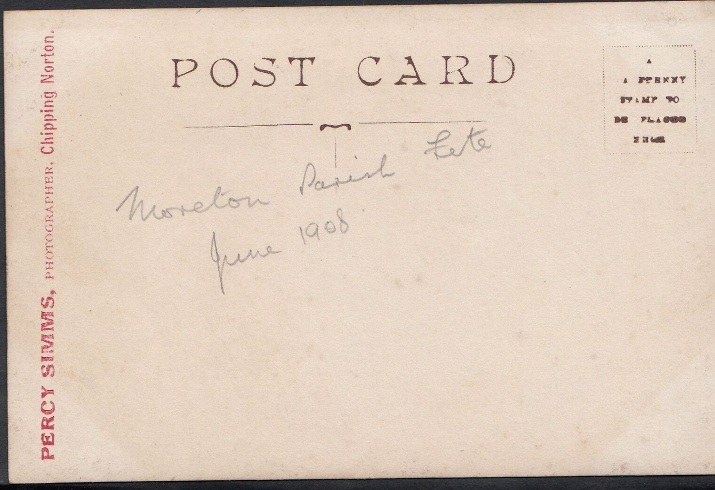 Gloucestershire Postcard - Moreton Parish Fete 1908    BE854