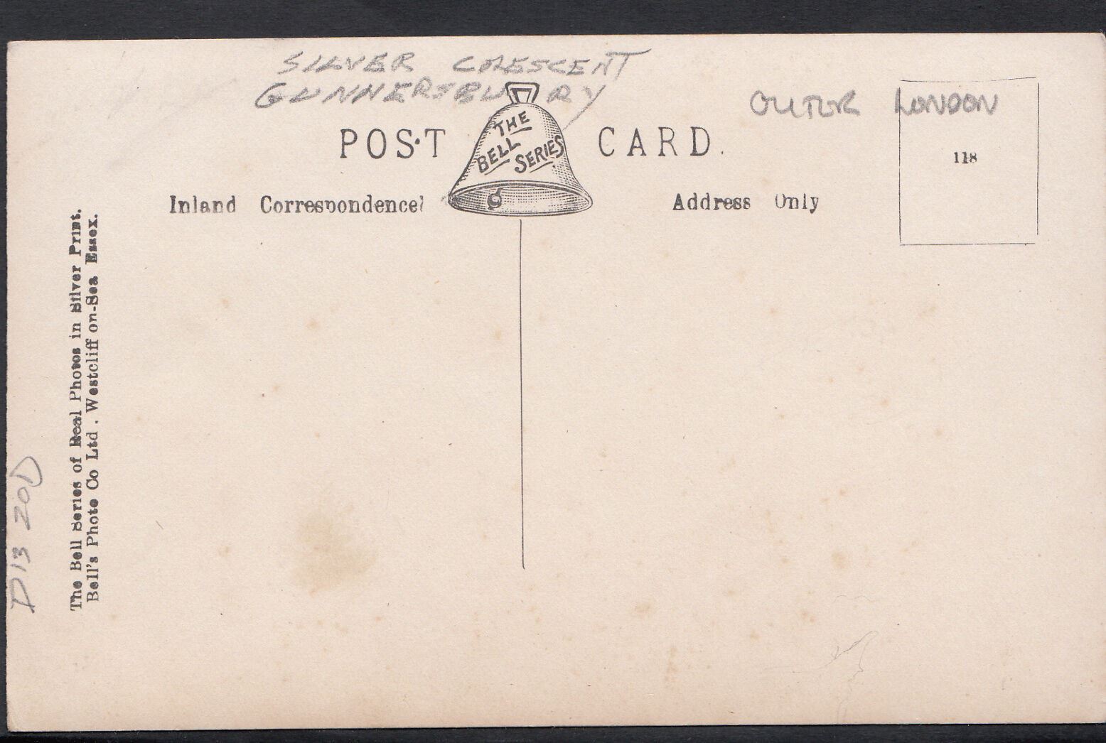Middlesex Postcard - Silver Crescent, Gunnersbury   U1066