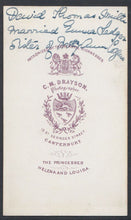 Load image into Gallery viewer, CDV (Carte De Visite) - David Thomas Smith Married Emma Ledger   RT223
