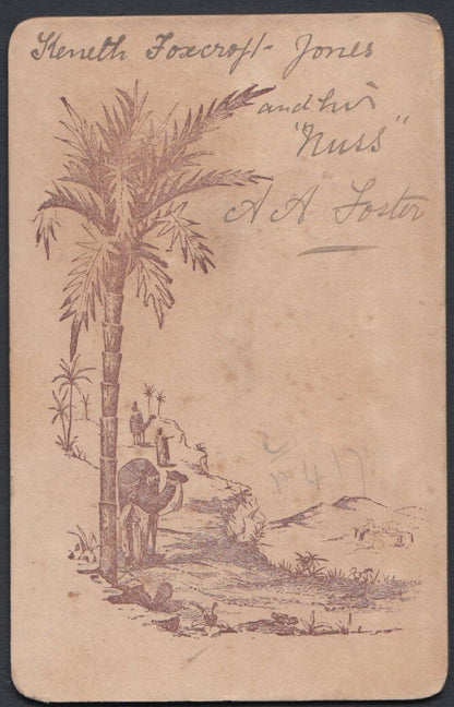 CDV (Carte De Visite) - Keneth Foxcroft Jones & His Nurse A.A.Foster  RT221