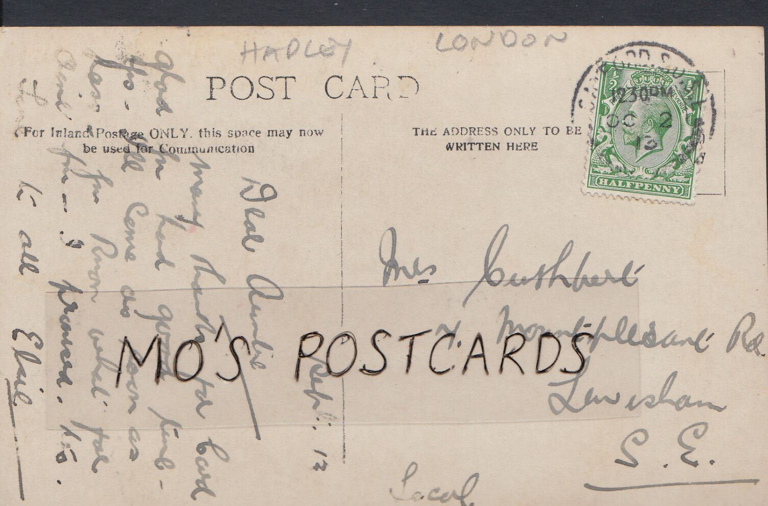 London Postcard - Hadley Church, Enfield   Z748