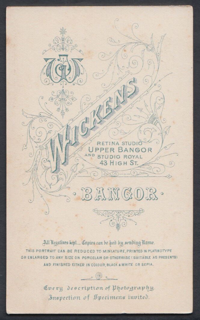 CDV (Carte De Visite) - Portrait of a Bangor Man Called Dan.F.Griffiths  RT1522