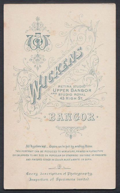CDV (Carte De Visite) - Portrait of a Bangor Man Called Dan.F.Griffiths  RT1522