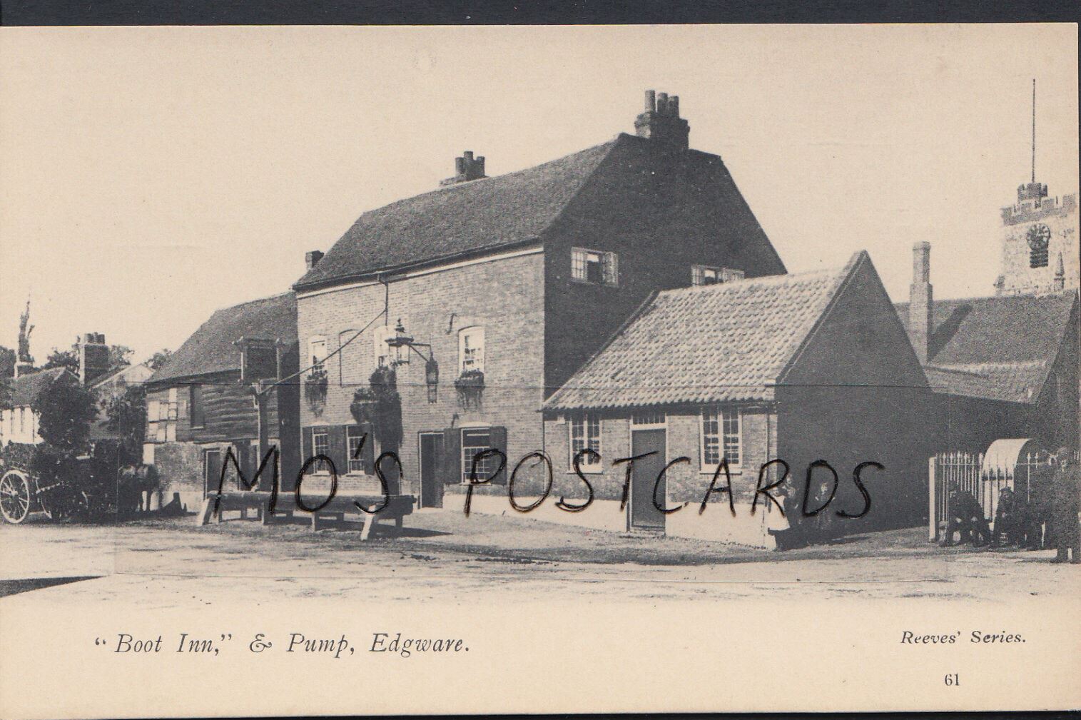 Middlesex Postcard - "Boot Inn" & Pump, Edgware   RT499