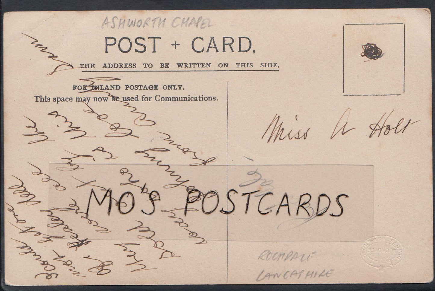 Yorkshire Postcard - Ashworth Chapel, Rochdale     A4380