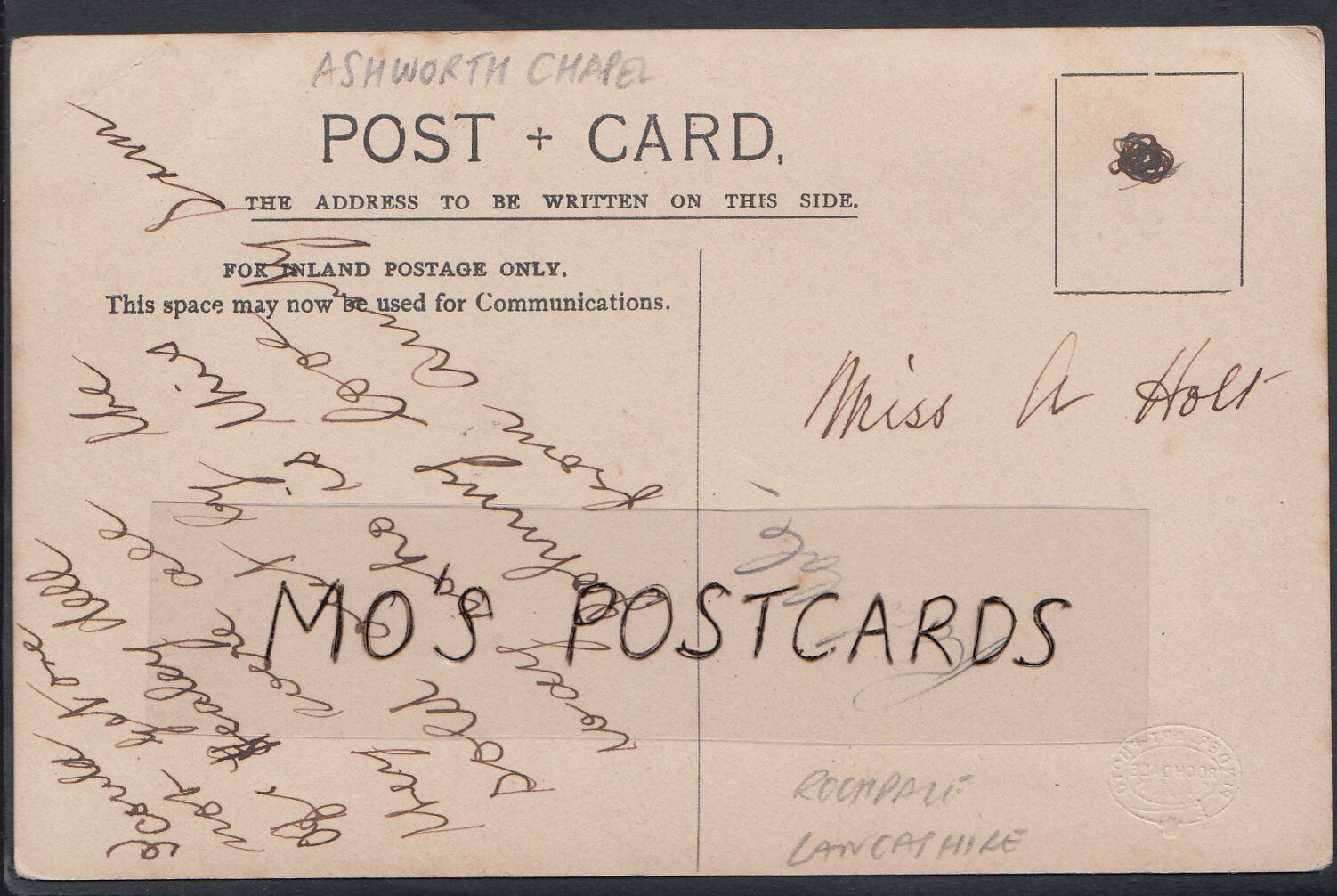 Yorkshire Postcard - Ashworth Chapel, Rochdale     A4380