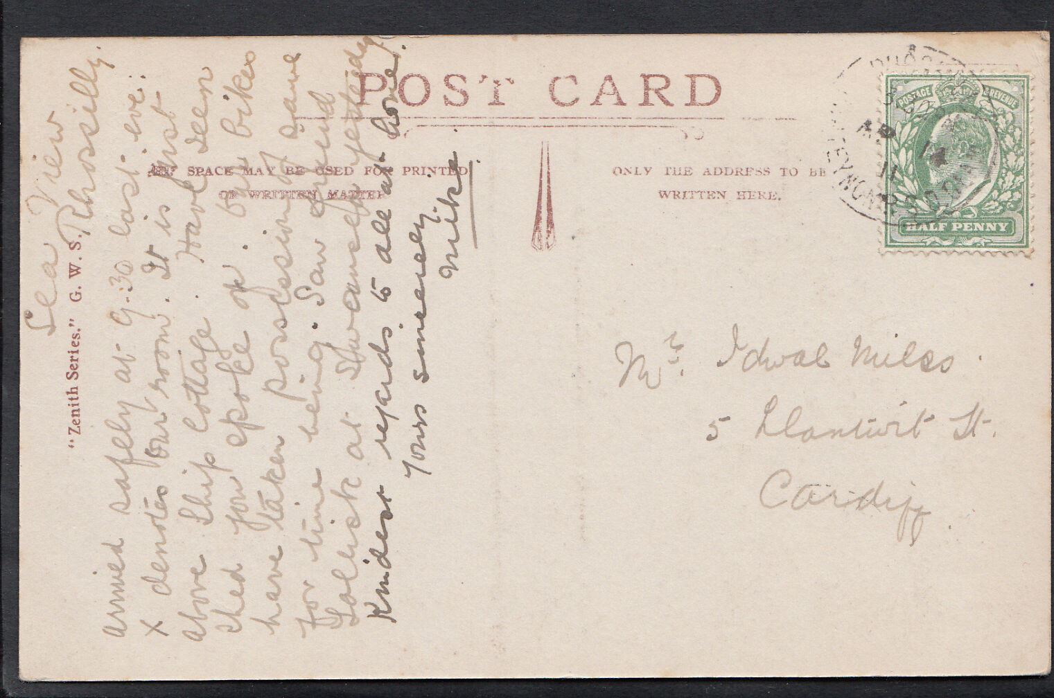 Wales Postcard - Sea View Cottage & Stores, Rhossilly, Glamorgan  BE207