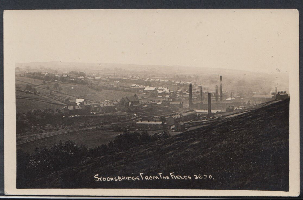 Yorkshire Postcard - Stocksbridge From The Fields  RT2009
