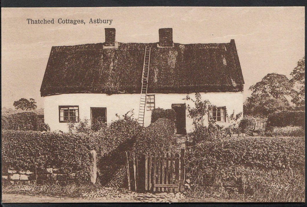 Cheshire Postcard - Thatched Cottages, Astbury   A5248