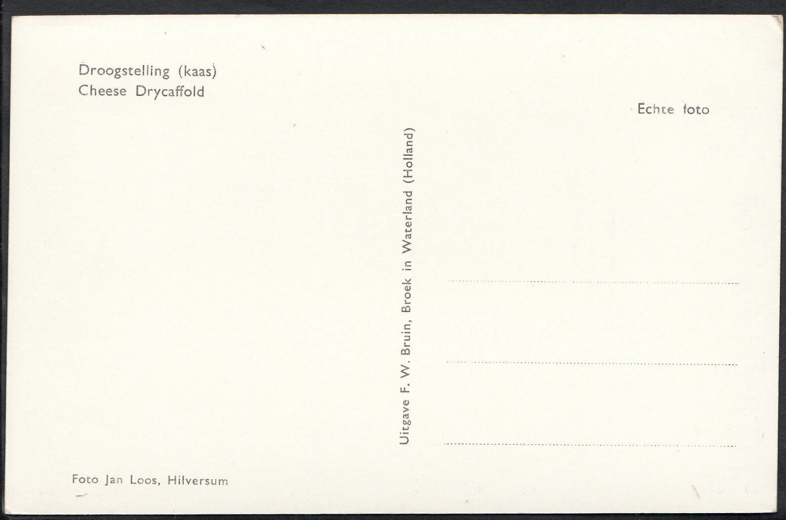 Netherlands Postcard - Droogstelling (Kaas) - Cheese Drycaffold  A8812