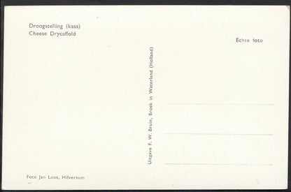 Netherlands Postcard - Droogstelling (Kaas) - Cheese Drycaffold  A8812
