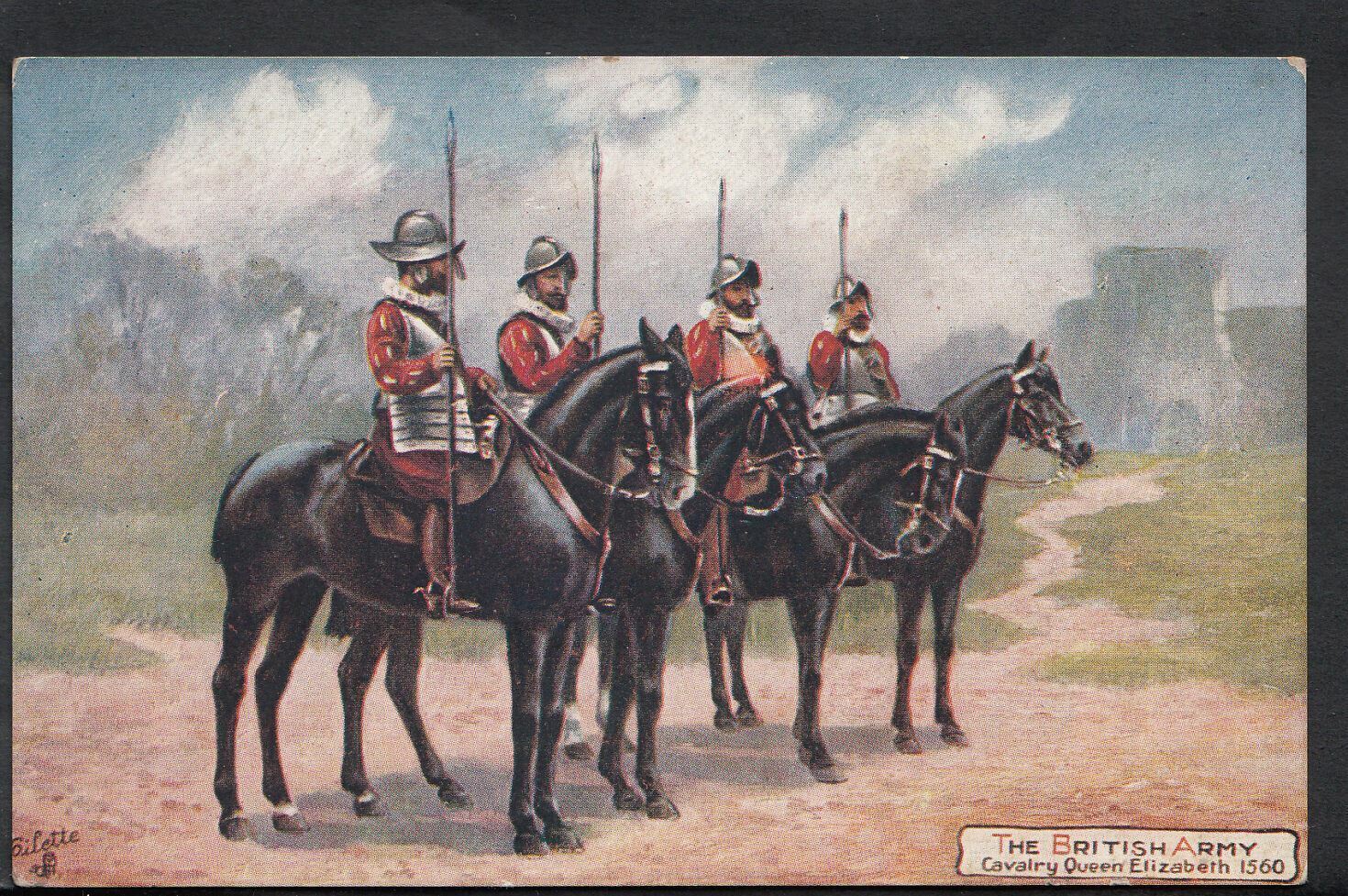 Military Postcard - The British Army, Cavalry Queen Elizabeth 1560 - BH6541