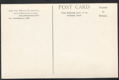 Dorset Postcard - Celtic Private Hotel, Southbourne-On-Sea, Bournemouth   X183