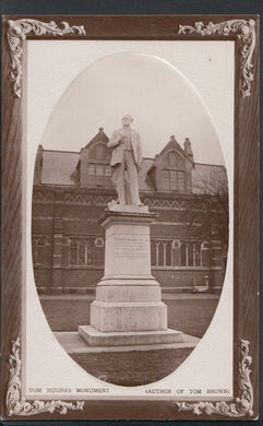 Warwickshire Postcard - Tom Hughes Monument, Author of Tom Brown, Rugby  RT1007