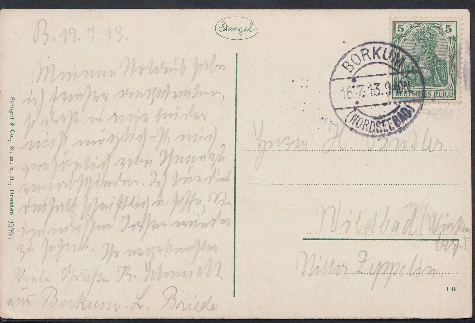 Germany Postcard - Borkum - Musikpavilion   RT1021