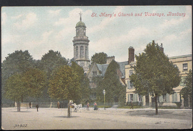 Oxfordshire Postcard - St Mary's Church and Vicarage, Banbury  A5235