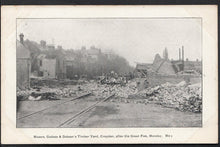 Load image into Gallery viewer, London Postcard - Godson &amp; Dobson&#39;s Timberyard Fire Croydon 1905 - B599
