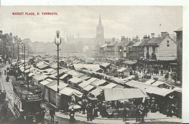 Norfolk Postcard - Market Place - Great Yarmouth - Ref 10066A