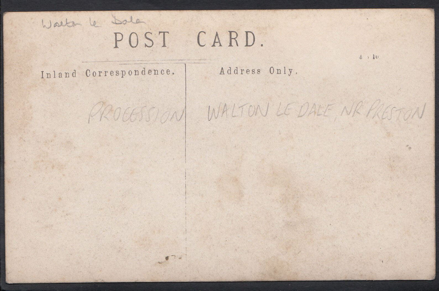 Lancashire Postcard - Procession, Walton Le Dale, Nr Preston BH151
