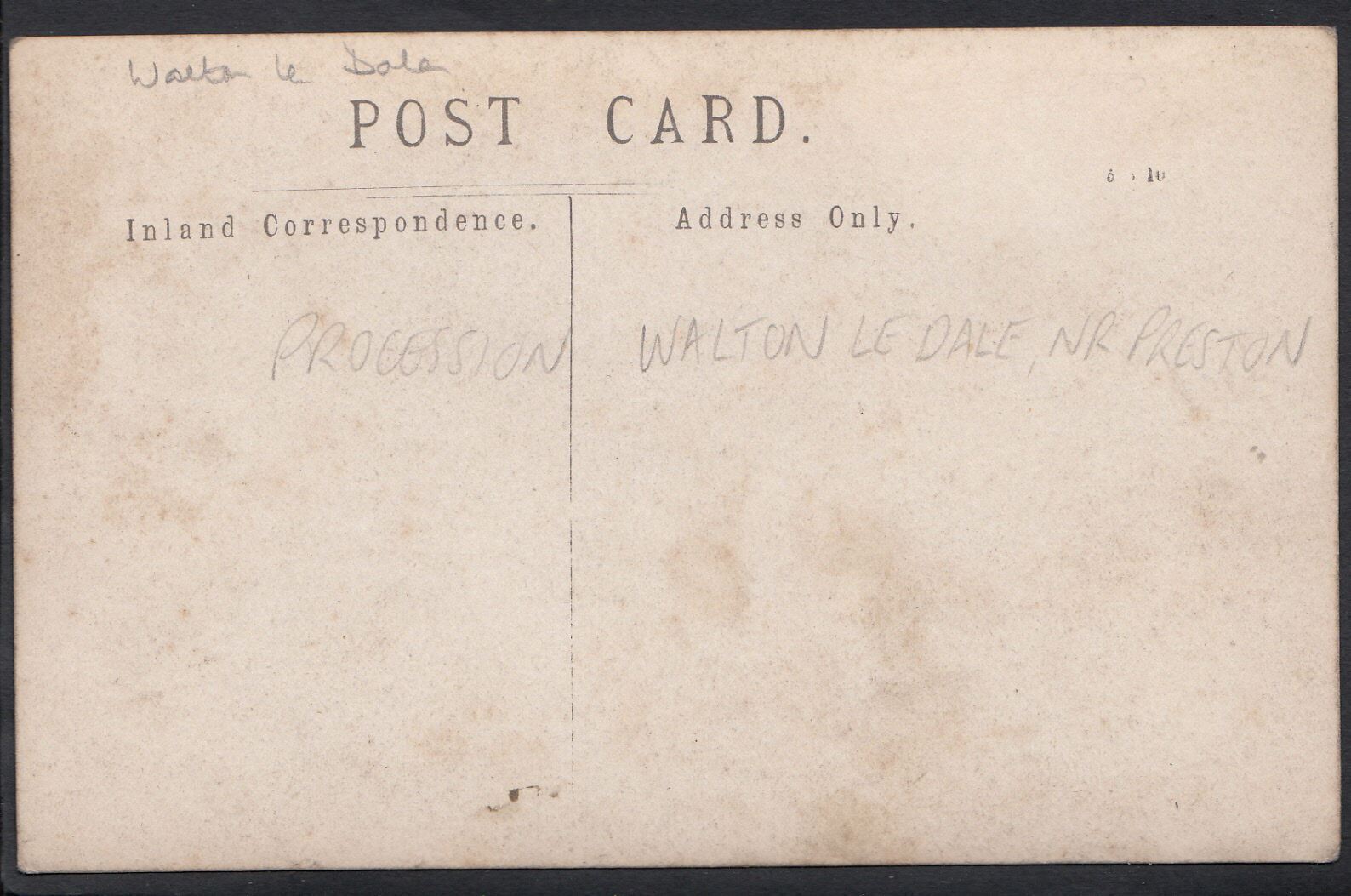 Lancashire Postcard - Procession, Walton Le Dale, Nr Preston BH151