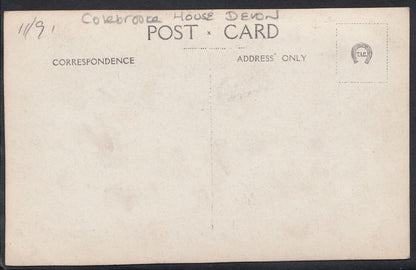 Devon Postcard - "Colebrooke House" Colebrooke School, 1923 -  MB539