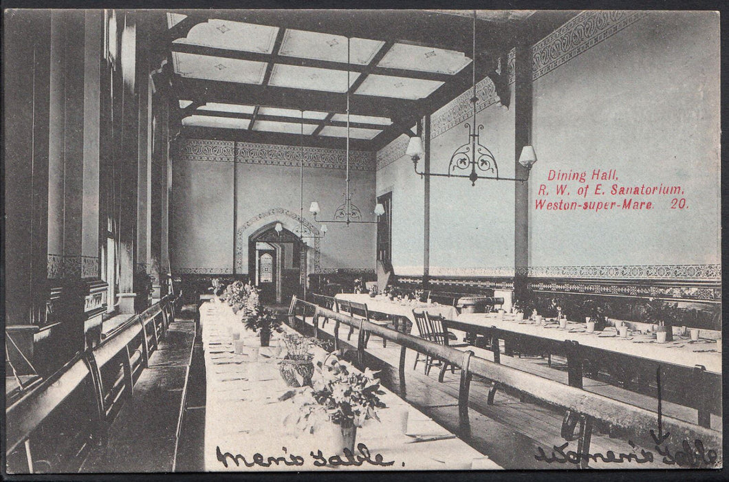Somerset Postcard - Dining Hall, Sanatorium, Weston-Super-Mare  MB140