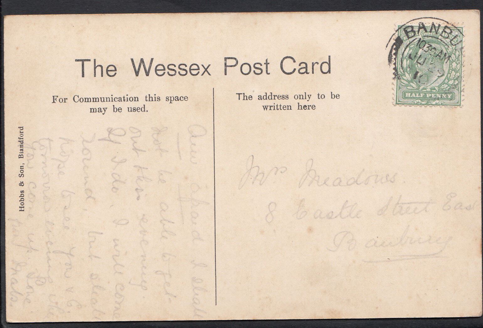 Dorset Postcard - The Old House, Blandford    E118