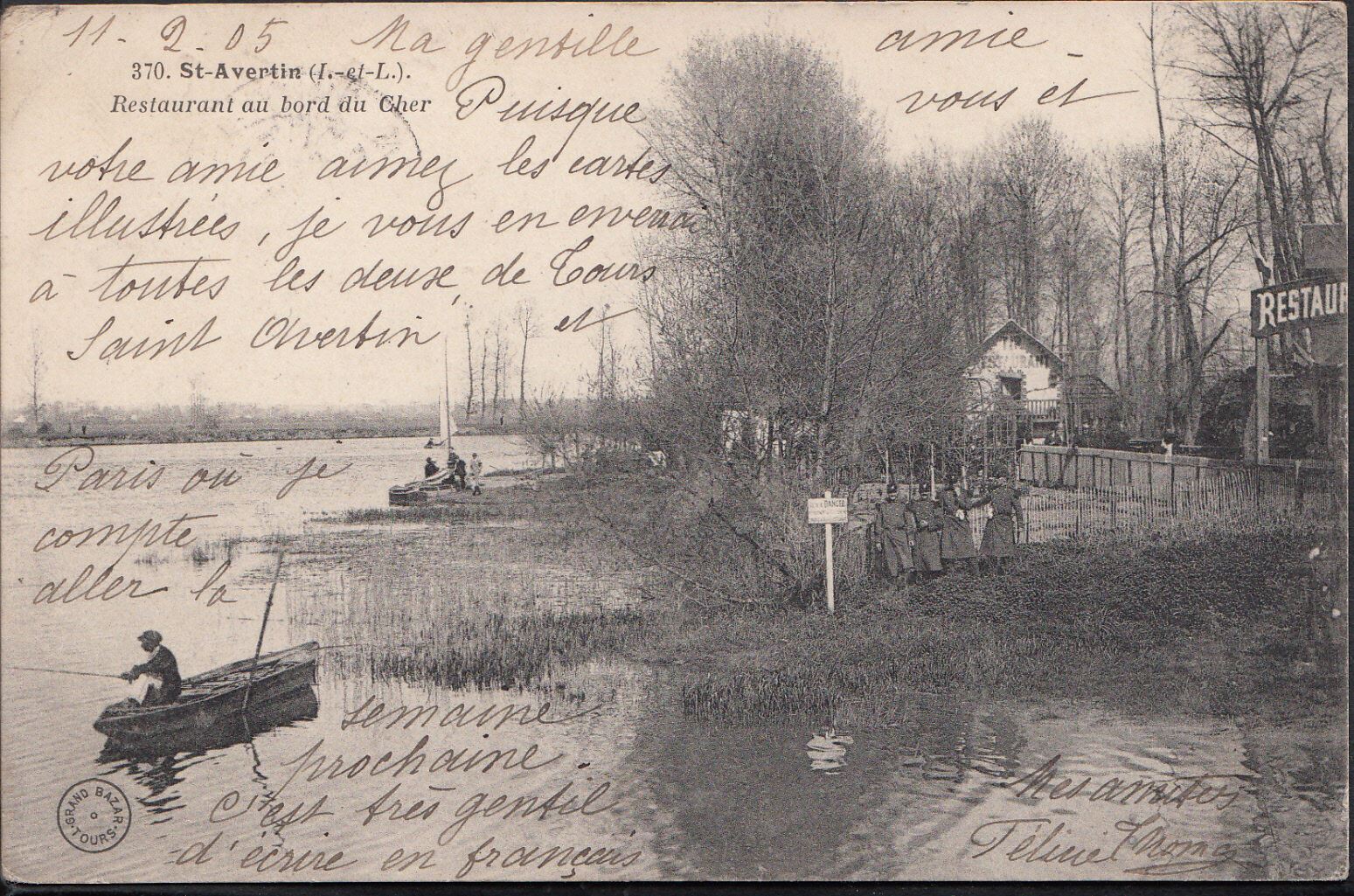 France Postcard - St-Avertin - Restaurant Au Bord Du Cher  V2130