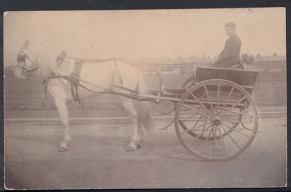 Yorkshire Postcard - Horse and Cart at Scarborough   RT2181