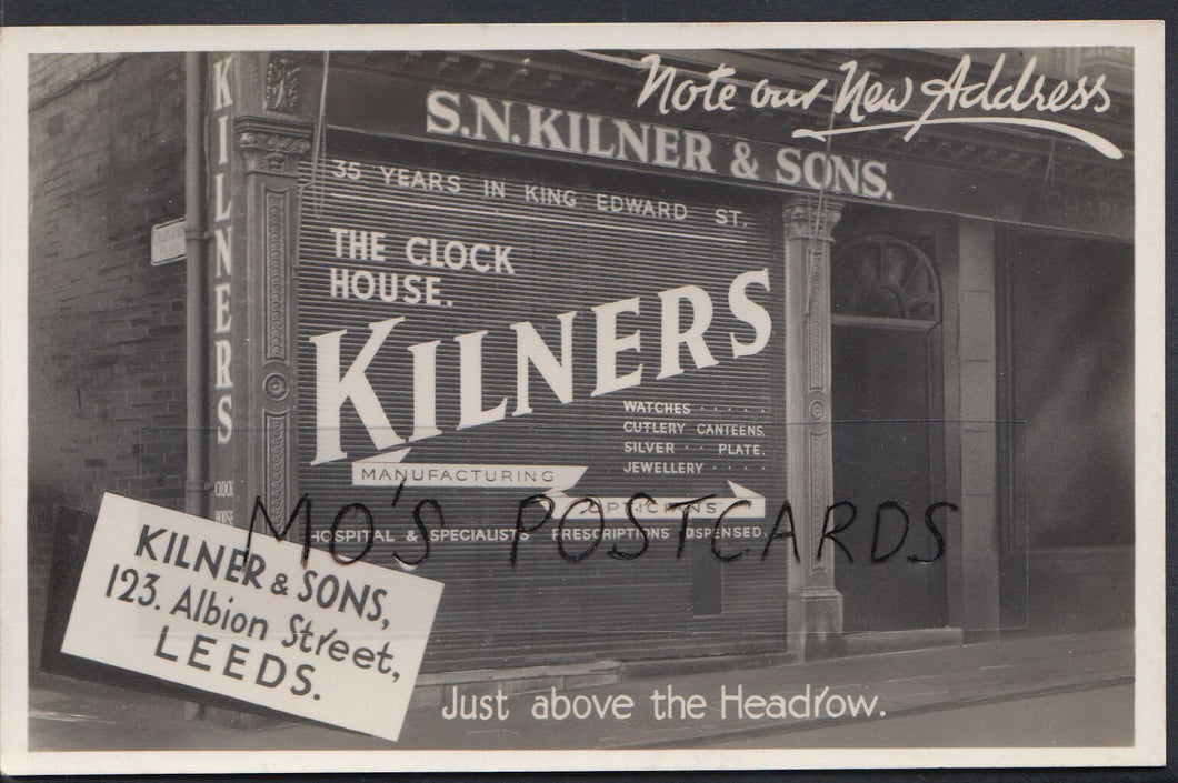 Yorkshire Postcard- S.N.Kilner & Sons Opticians Shop,Albion Street, Leeds RT1402