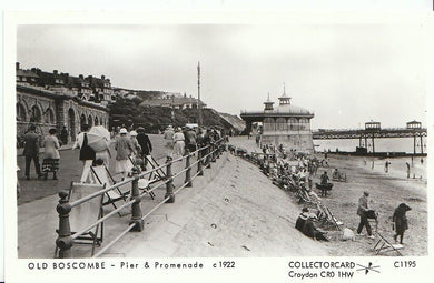 Dorset Postcard - Old Boscombe - Pier & Promenade c1922 - SW16292