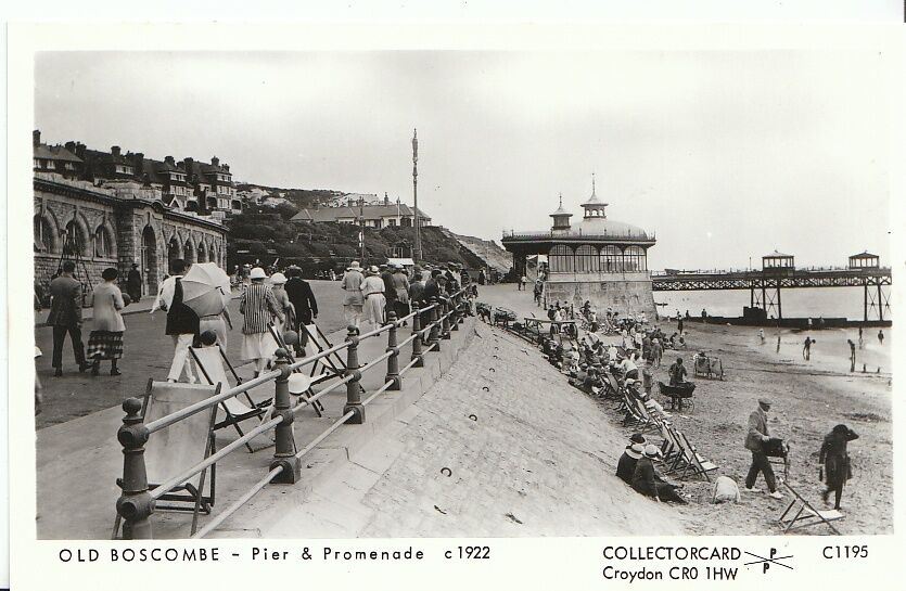 Dorset Postcard - Old Boscombe - Pier & Promenade c1922 - SW16292