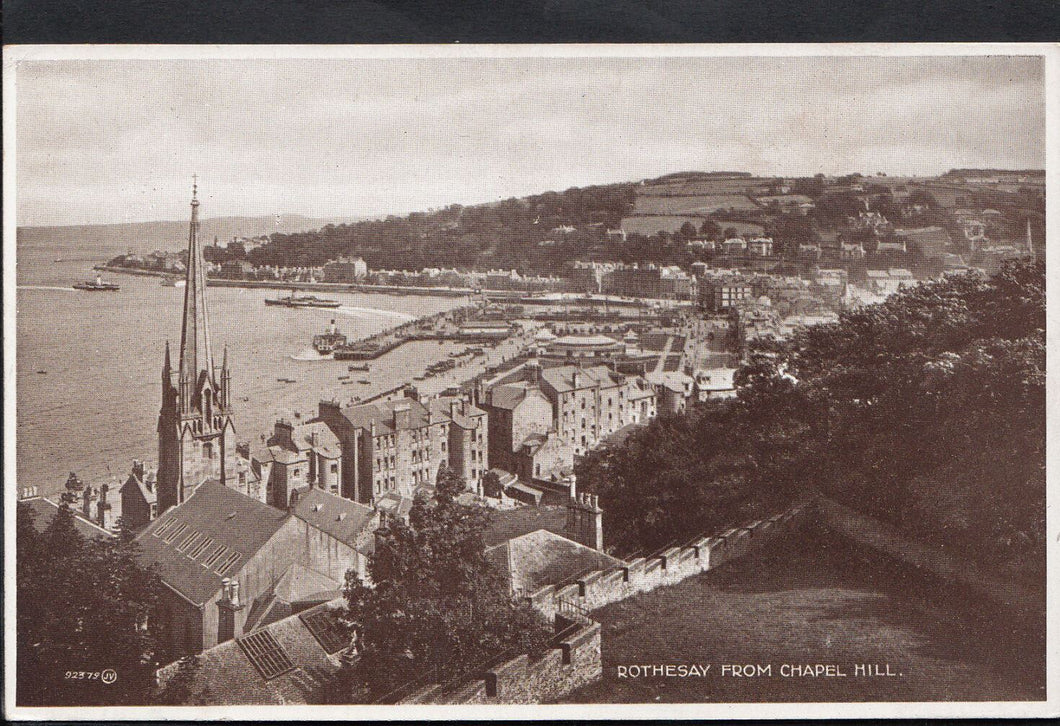 Scotland Postcard - Rothesay From Chapel Hill    RT1143